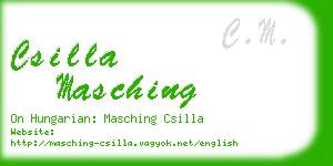 csilla masching business card